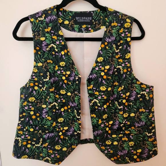 Wildfang Jackets & Blazers - Wildfang Wildflower Print Empower Collection Vest Size Large